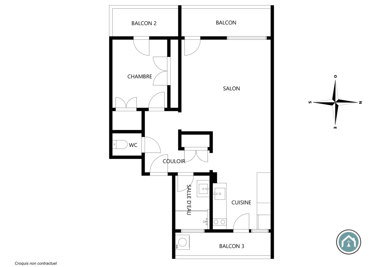 Appartement à Brest - Balcon et vue mer: joli appartement 2 pers*Ty Mor*