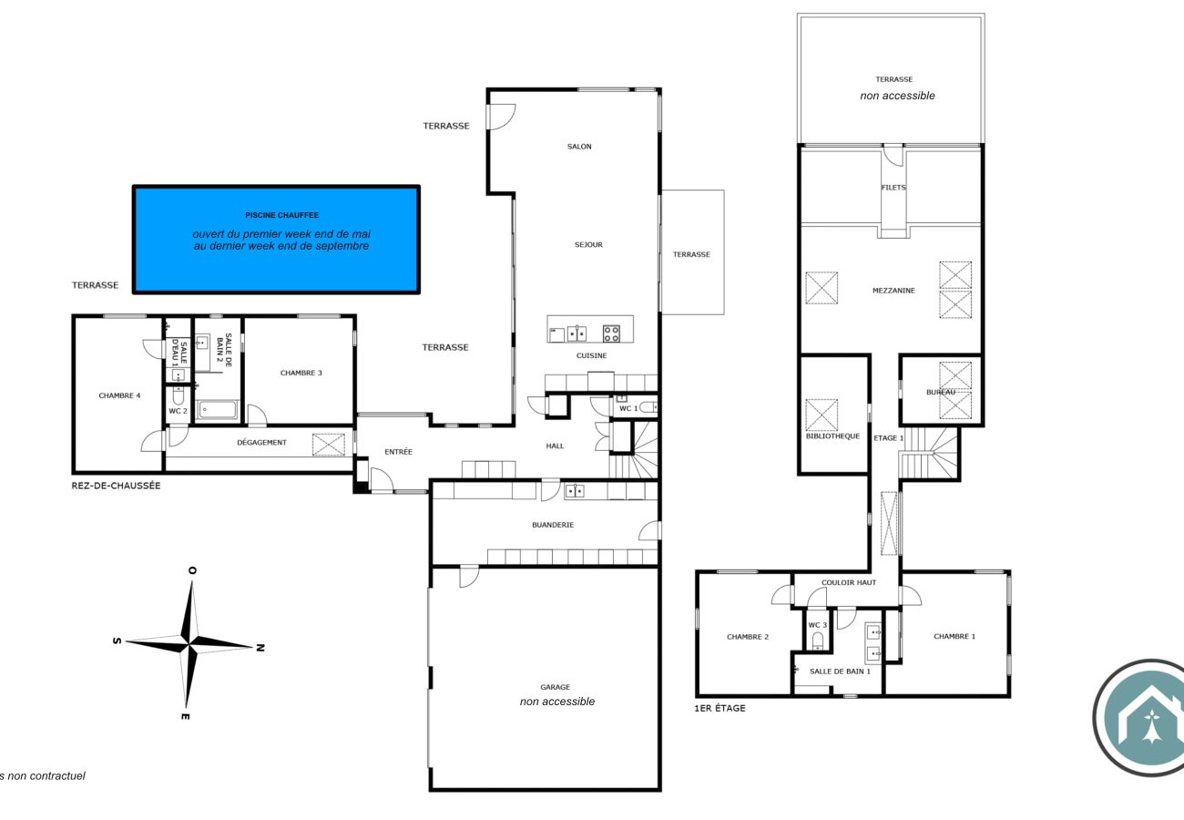 Villa à Plouarzel - Villa d’architecte, piscine, 8 pers *Villa Ar Mor*